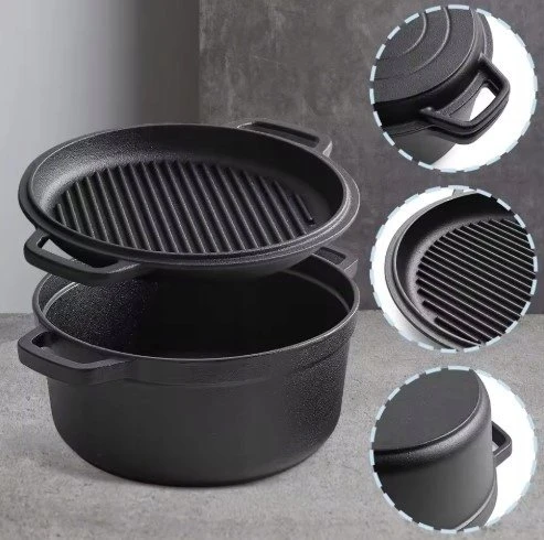 Krisberg Ketaus puodas su dangteliu 26 cm keptuvė Puodas keptuvė 4,5 L DUJŲ INDUKCIJA