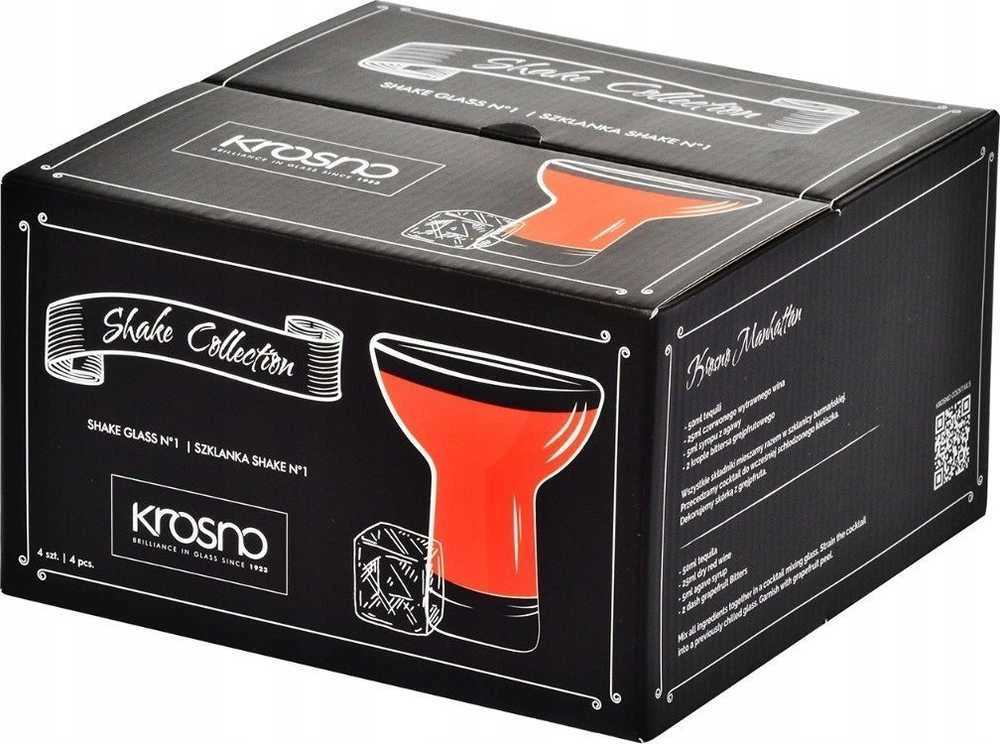 Kokteilių taurių komplektas Krosno, stiklas, 0.19 l, 4 vnt