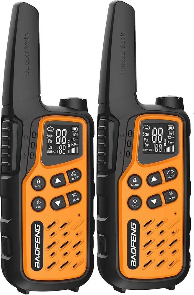 Walkie-Talkie Baofeng BF-T25E Oranžinis, 2 pieces