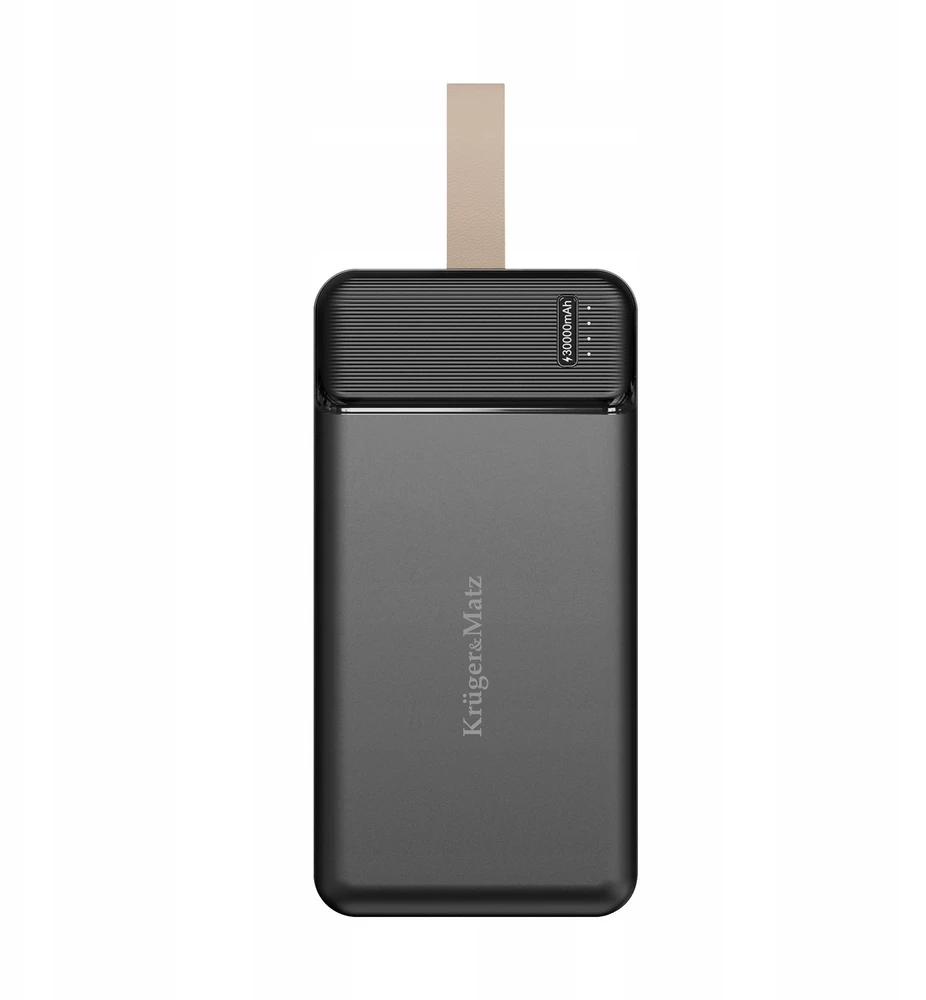Kruger & Matz 30000 mAh ličio jonų išorinė baterija su QC ir PD funkcijomis