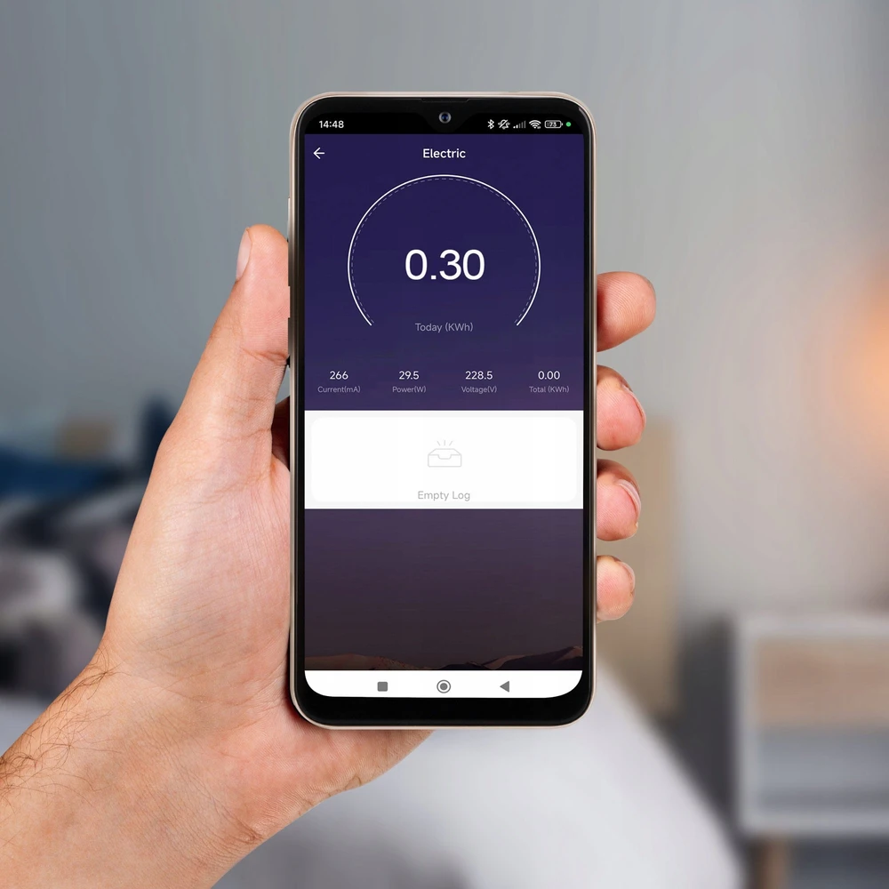 Kruger & Matz Listwa KrugerMatz maitinimo blokas, 4 vokiški lizdai ir 4xUSB 2100 mA, Connect P6 Tuya