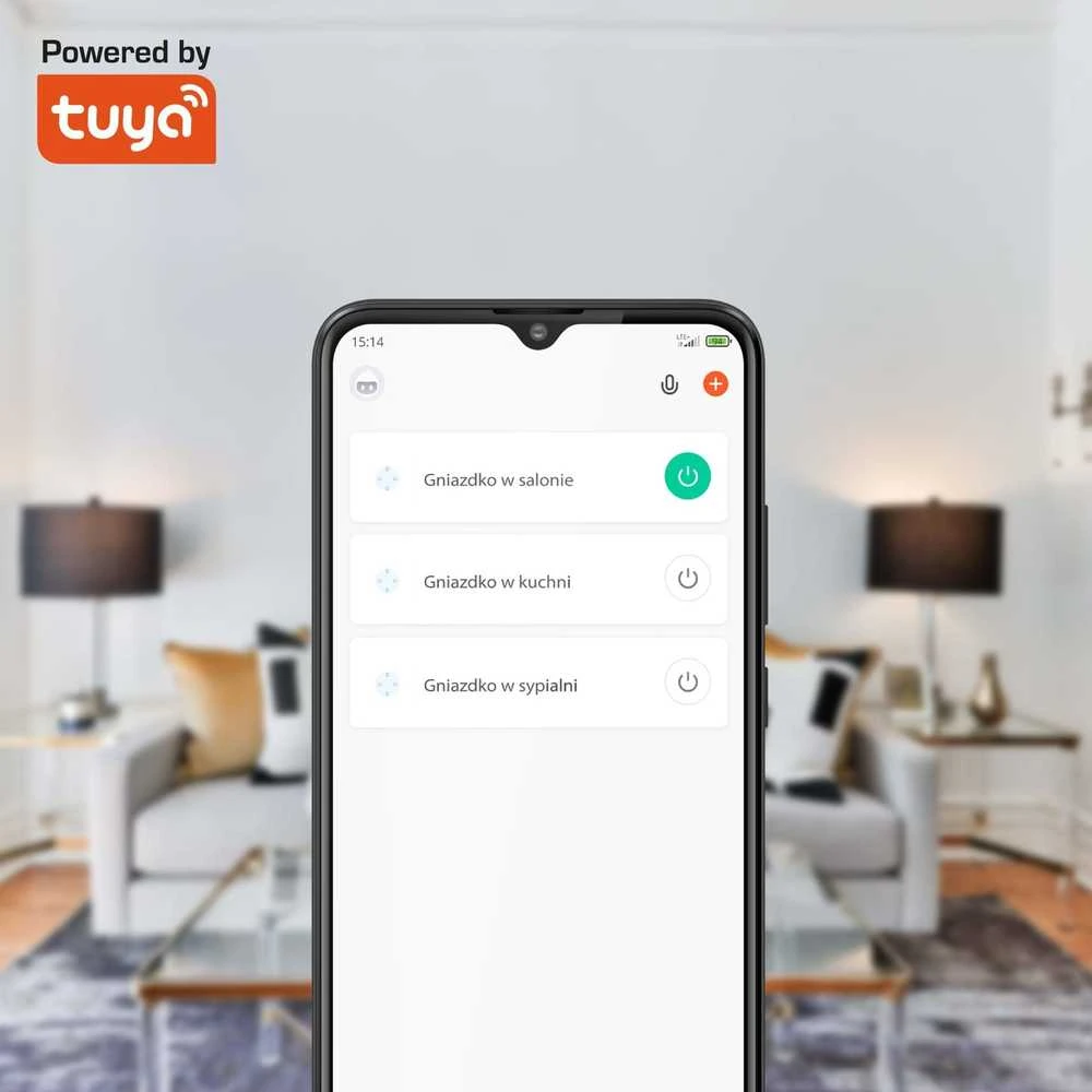 Kruger & Matz Connect P4 baltas Tuya WiFi lizdas