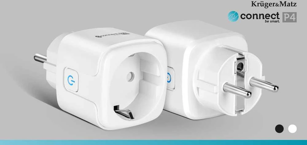 Kruger & Matz Connect P4 baltas Tuya WiFi lizdas