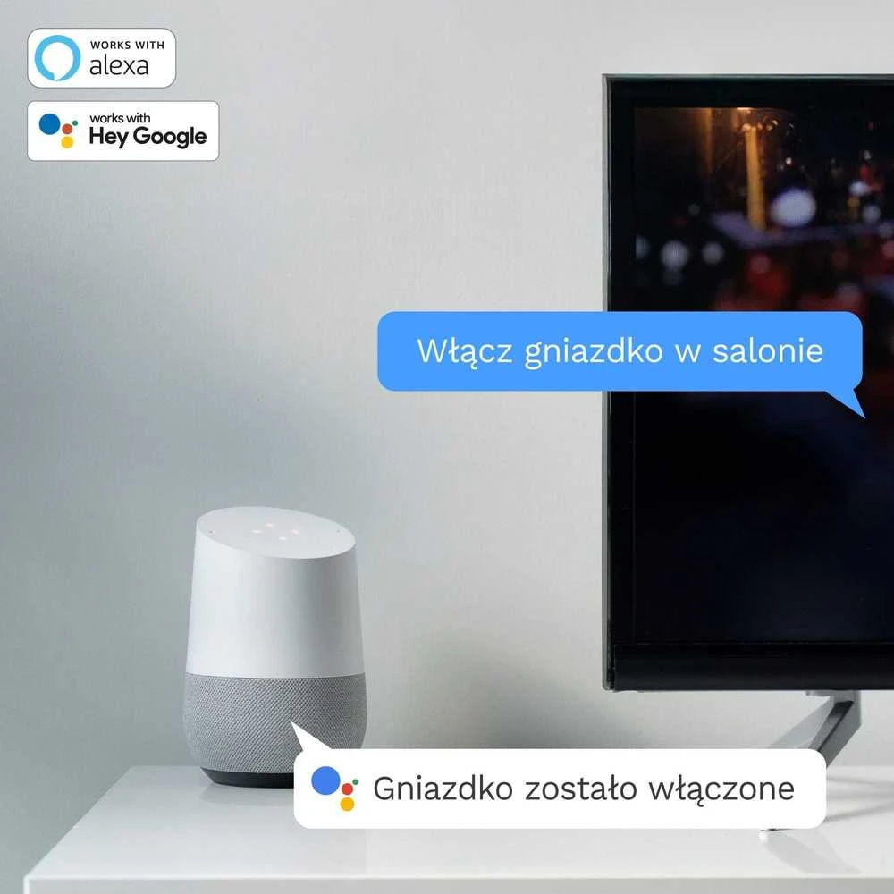 Kruger & Matz Connect P4 baltas Tuya WiFi lizdas