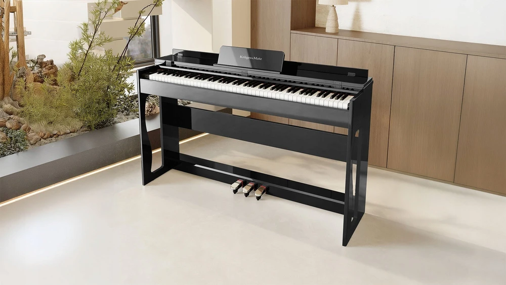 Kruger & Matz Pianino KrugerMatz KMDP-135 skaitmeninis pianinas, blizgiai juodas