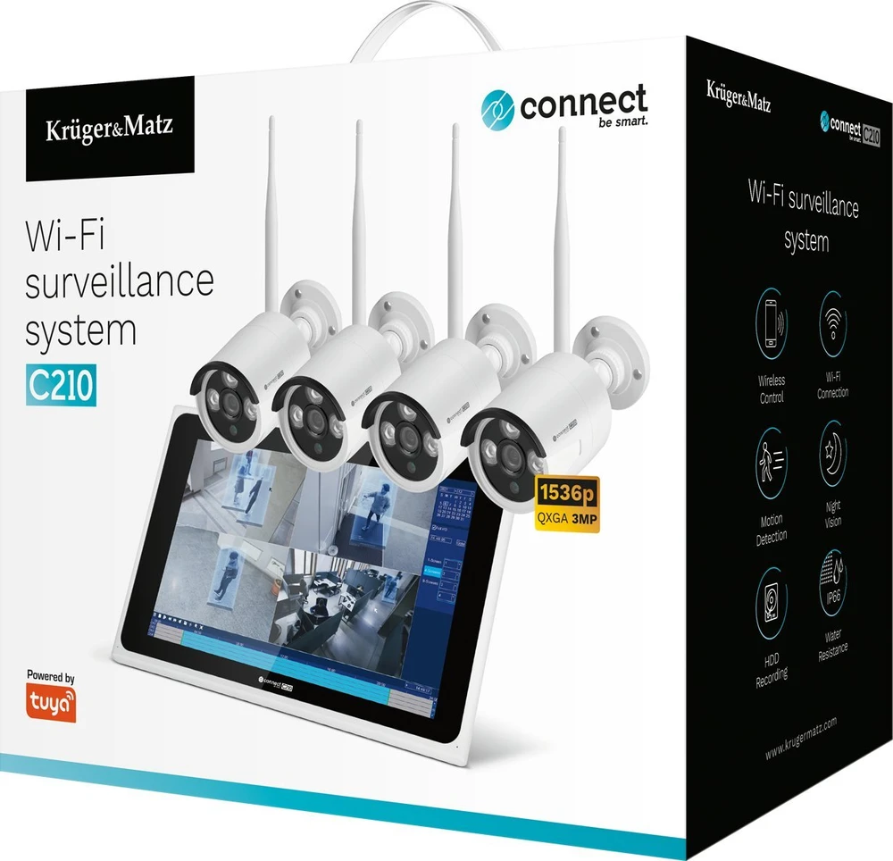 Kruger & Matz Connect C210 Tuya WiFi stebėjimo rinkinys