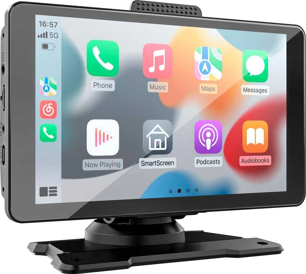 Automagnetola Multimedijos stotis 7" Android Auto Apple Carplay su atbulinės eigos kamera Kruger & Matz