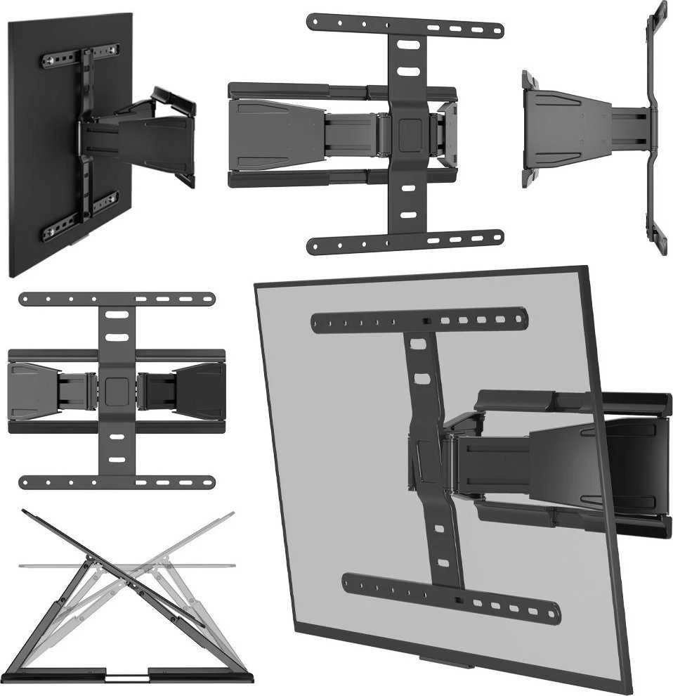 Kruger & Matz Ultra Slim universalus sieninis laikiklis 37"-75" vertikaliai ir horizontaliai reguliuojamas