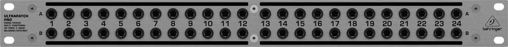 Behringer PX3000 komutacinė panelė