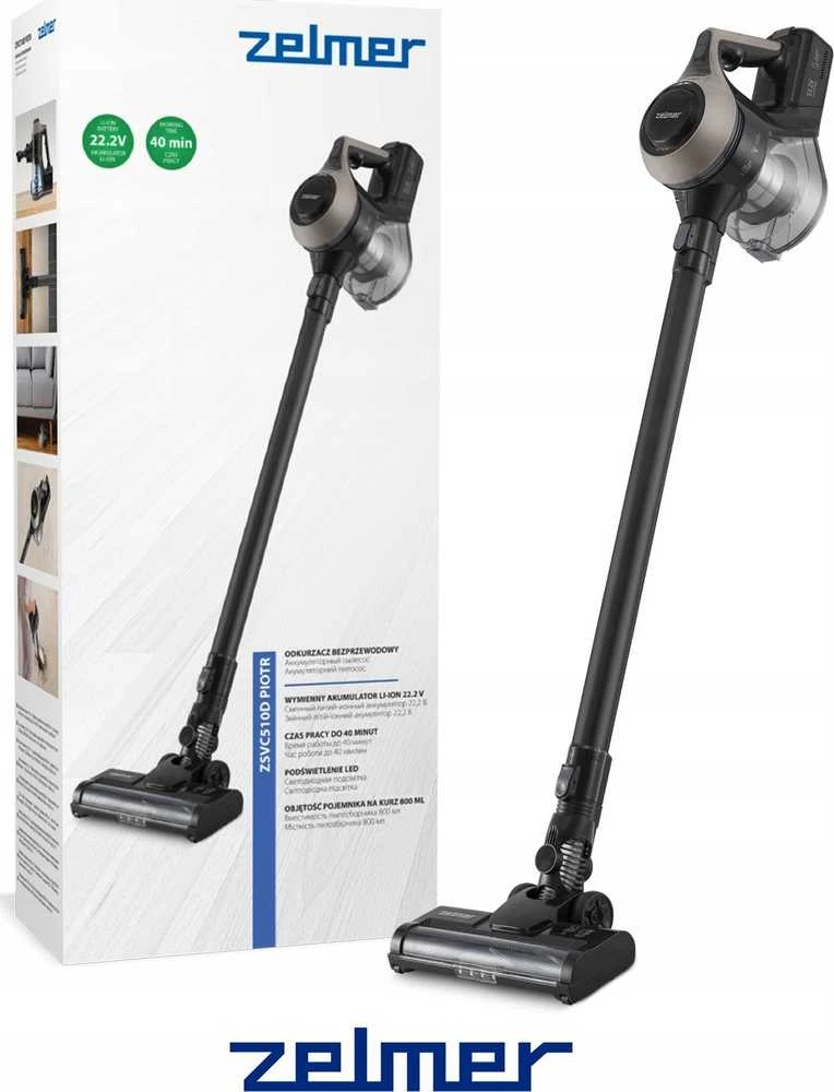 Dulkių siurblys Zelmer ZSVC510D Piotr Akumuliatorinis hoover Juodas, Sand
