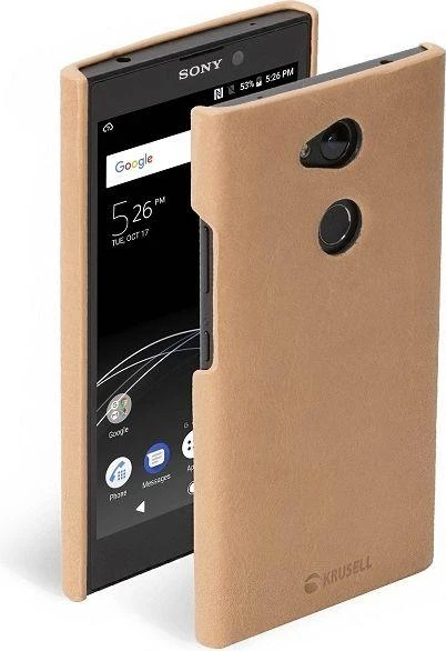 Krusell Odinis telefono dėklas Sony Xperia L2, rusvai gelsvas