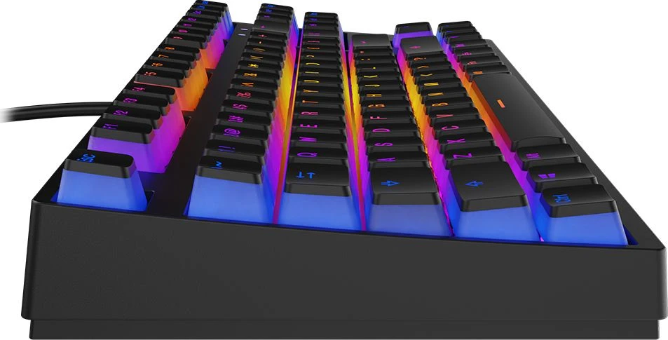 Klaviatūra žaidimams Krux Atax PRO RGB Pudding Outemu Juodas su laidu mechaninė su pašvietimu juoda