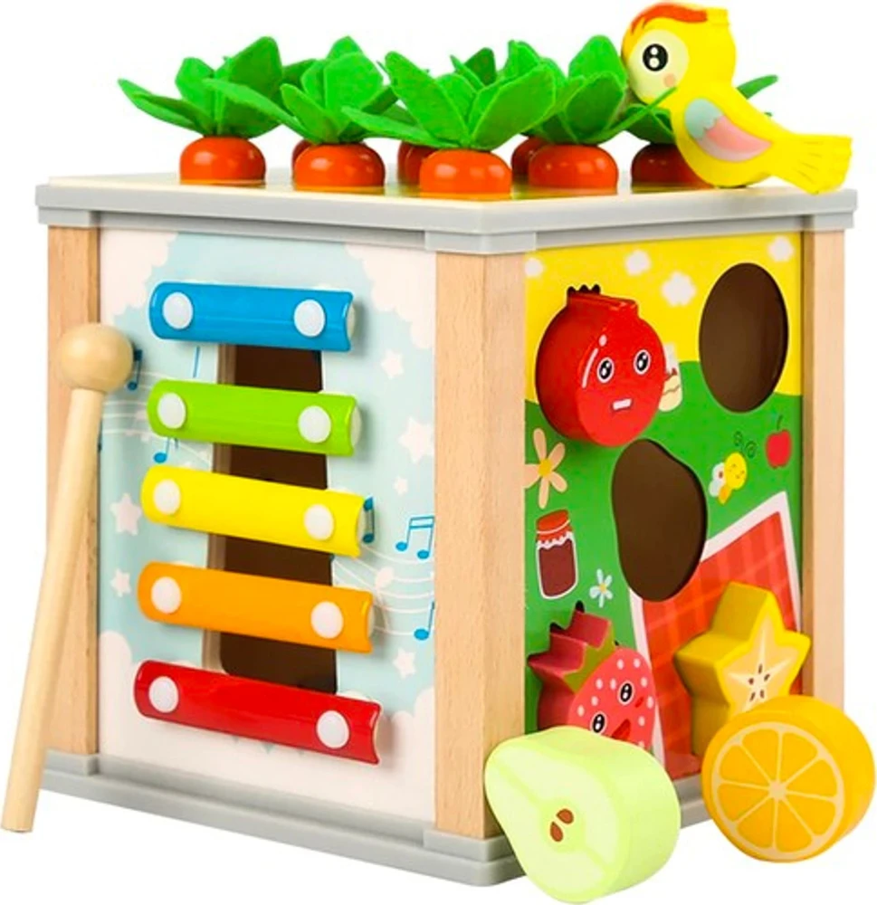 ISO TRADE Medinis edukacinis kubas - Kruzzel sorter 22566, 5-in-1