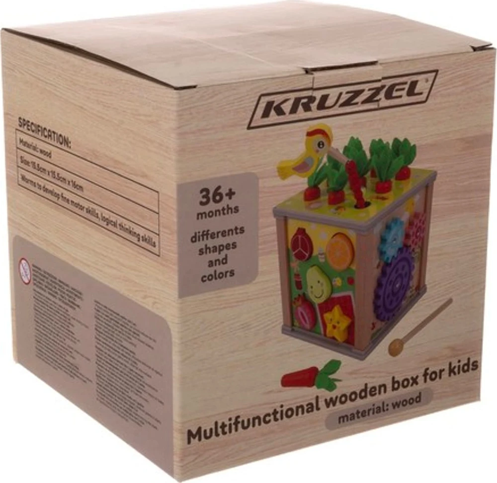 ISO TRADE Medinis edukacinis kubas - Kruzzel sorter 22566, 5-in-1