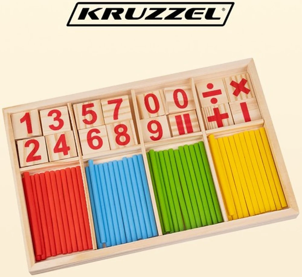Kruzzel Mediniai pagaliukai, skirti mokytis skaičiuoti 22447
