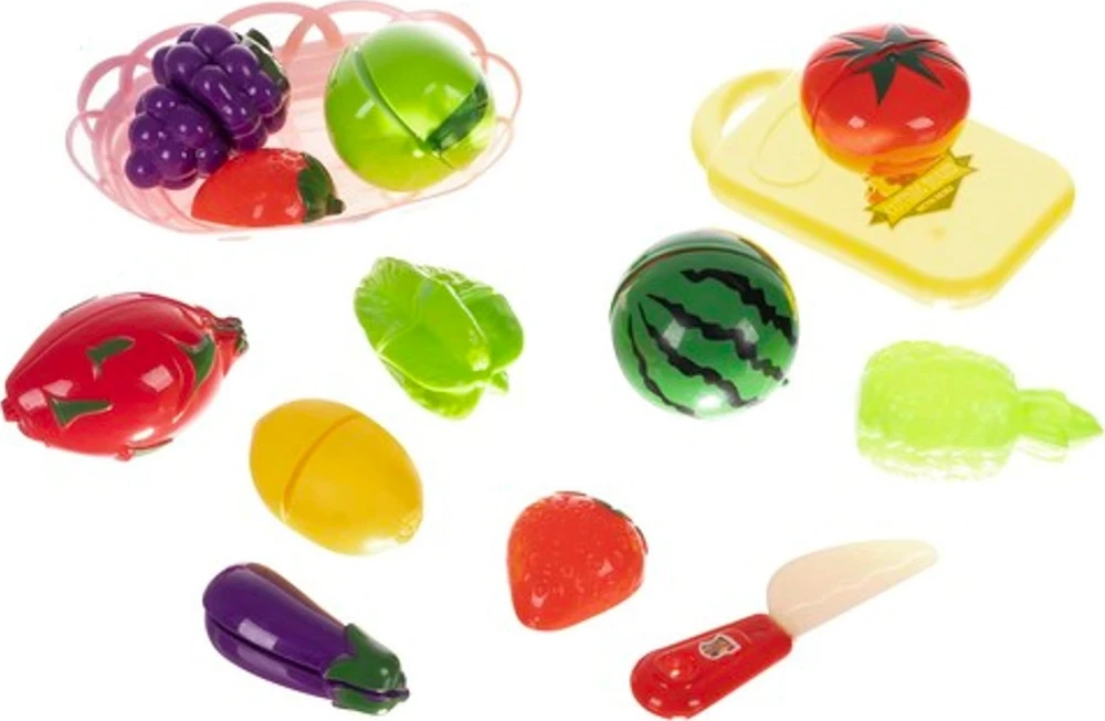 Kruzzel Set of fruit ir daržovės for cutting in a basket 22576