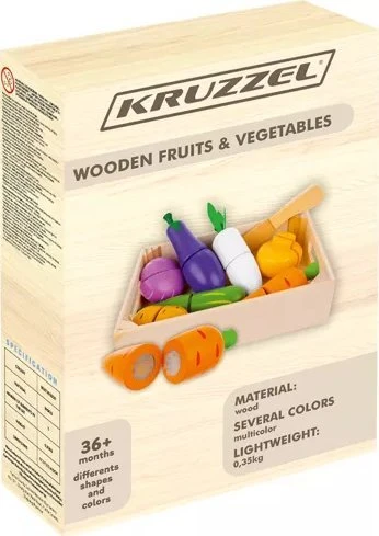 Kruzzel Medinių vaisių ir daržovių pjaustymo lentelių rinkinys Z23543
