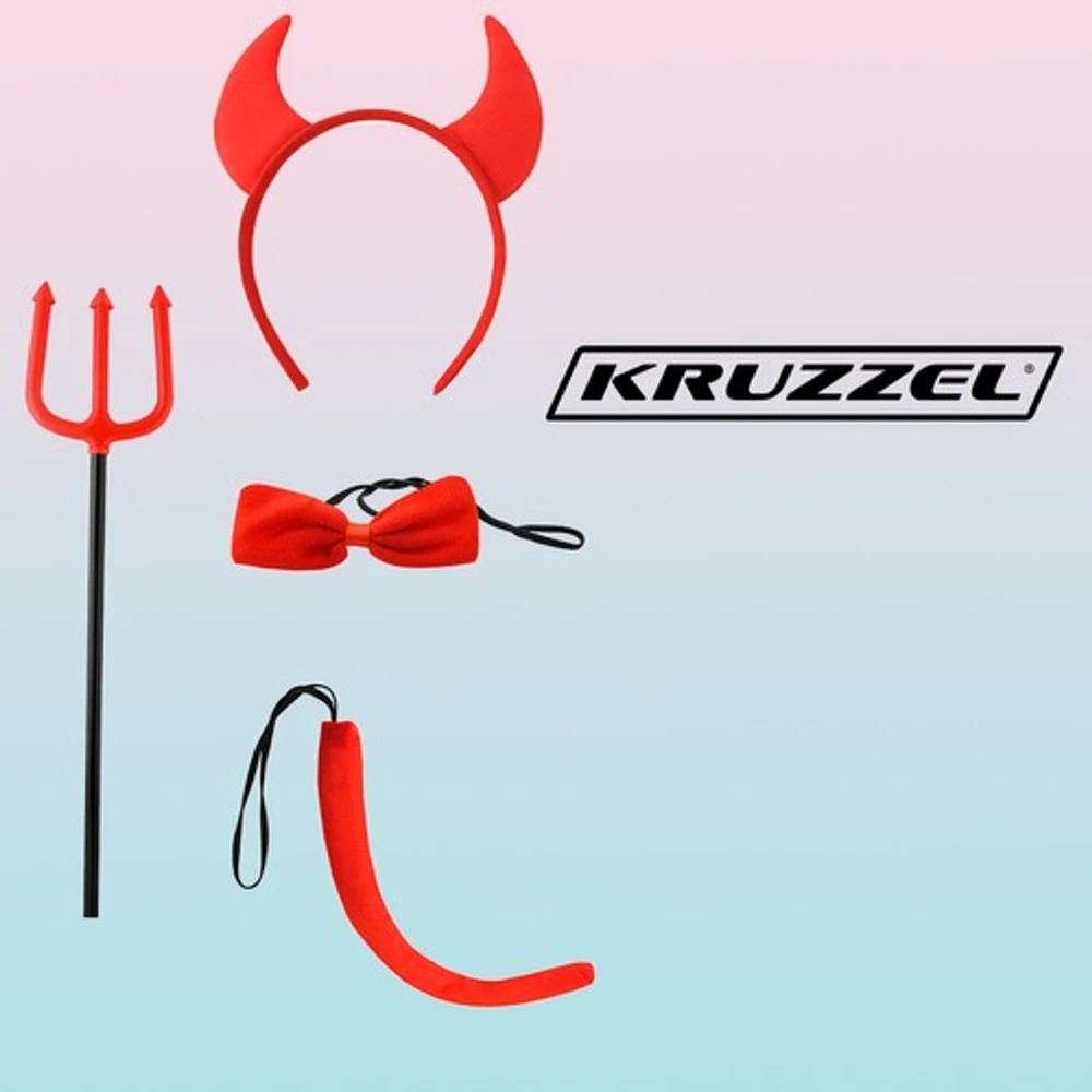 Kruzzel Velnio kostiumas, 4 dalių rinkinys