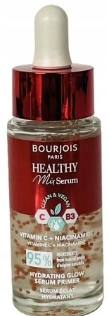 „Bourjois Healthy Mix Serum Primer“ – skaistinamasis veido makiažo pagrindas-serumas su vitaminu C ir niacinamidu, 30 ml.