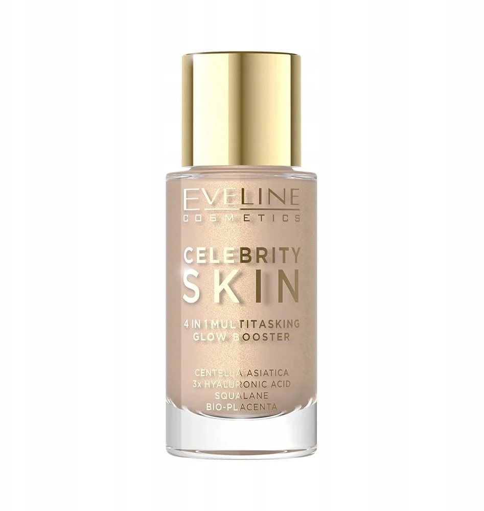 Kryolan „Eveline Cosmetics Celebrity Skin Glow Booster“ daugiafunkcis veido makiažo pagrindas „01W Universal Vanilla“, 30 ml