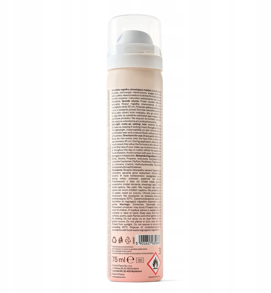 Kryolan „Paese Ultralight“ makiažo fiksavimo purškiklis 75 ml