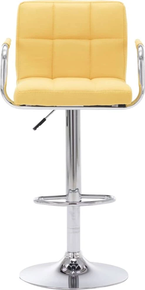 Baro kėdės, 2 vnt., geltonos spalvos, audinys