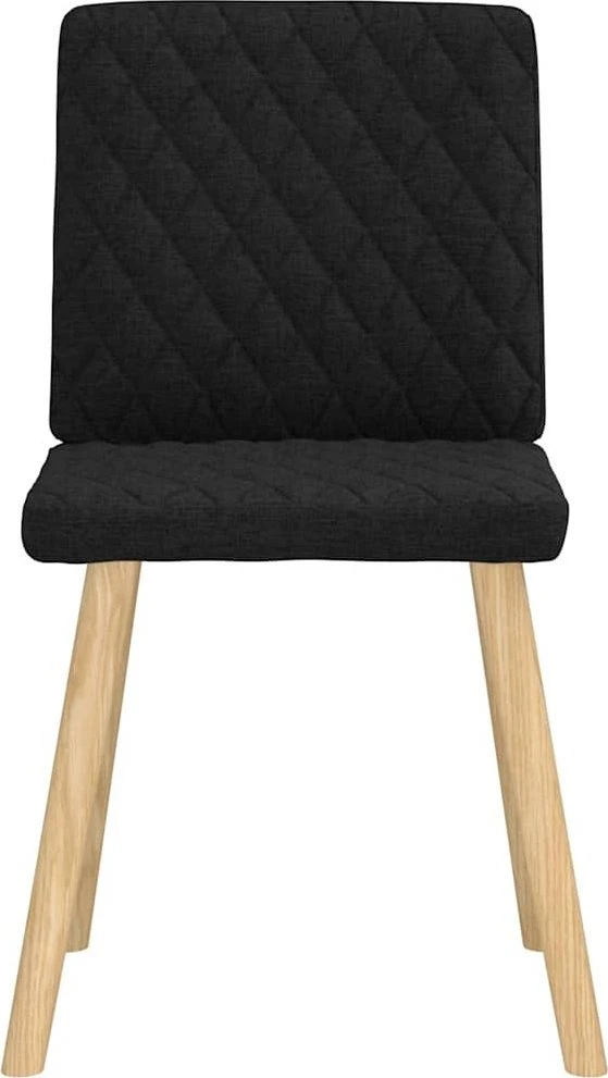 Valgomojo kėdės, 4vnt., juodos spalvos, audinys