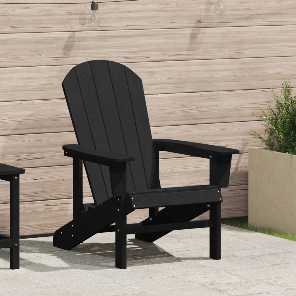 Adirondack kėdė Juoda 82 x 74 x 92 cm HDPE