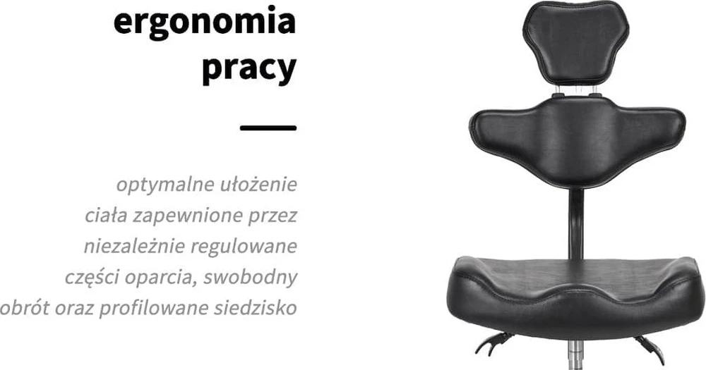 Activeshop Tatuiruočių studijos meistro kėdė su atlošu Pro Ink 973, juoda