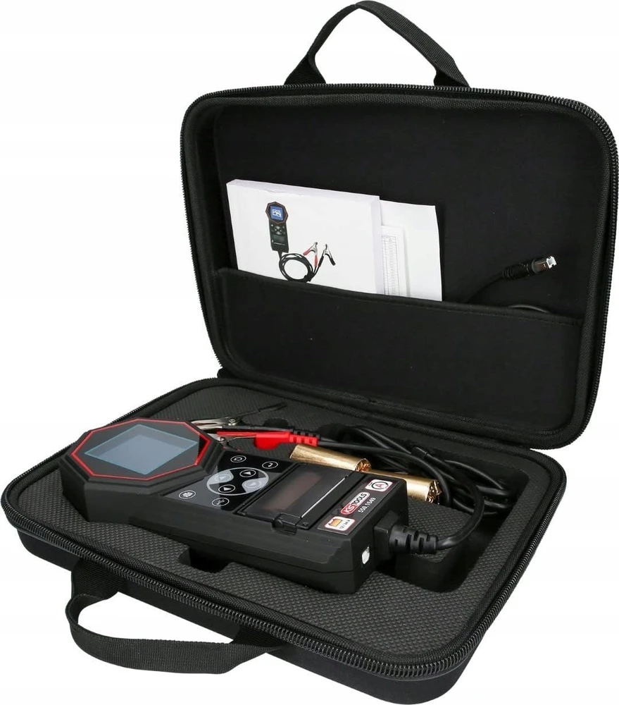 KS Tools 12V / 24V Baterija Charge & Start Analyzer w. spausdinti