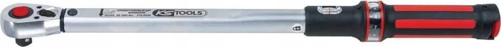 1/2" Dinamometrinis raktas su terkšle ERGOTORQUEprecision 40-200Nm, KS Tools