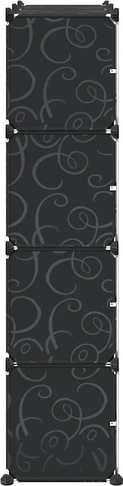 Storage Cube Organizer su 8 kubeliais ir durelėmis Juodas PP