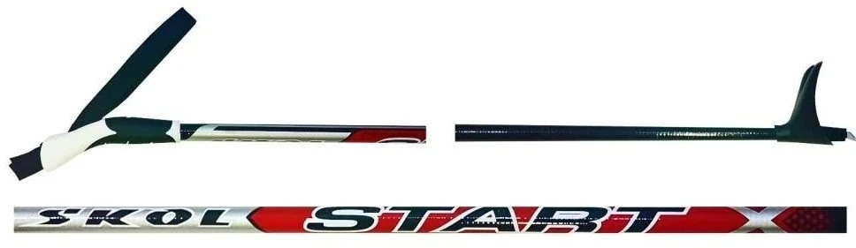 Kubisport Slidinėjimo lazdos, skirtos lygumų slidingėjimui, tvirtos SKOL 140 cm (Kub_05-LH0201/1K-140)
