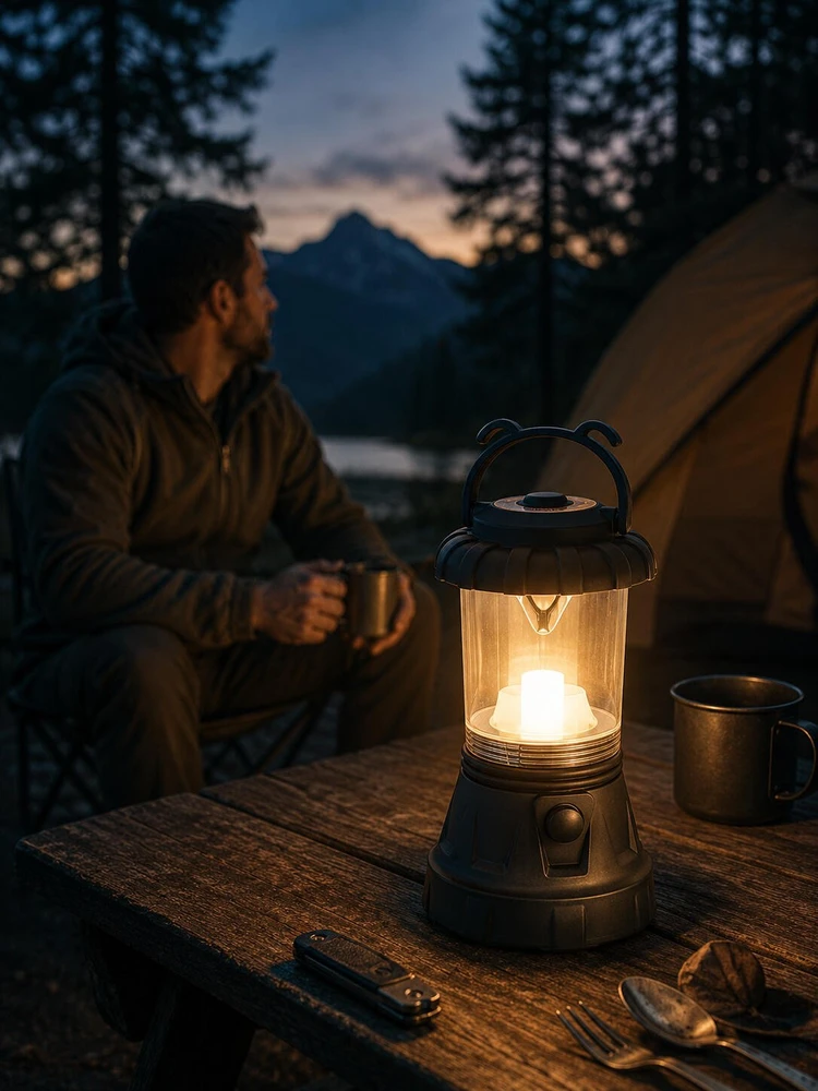 Kubisport Lampa Kempingowa LED Žibintuvėlis Biwakowa Bateryjna Z Uchwytem 11 LED (Kub_05-C16K)