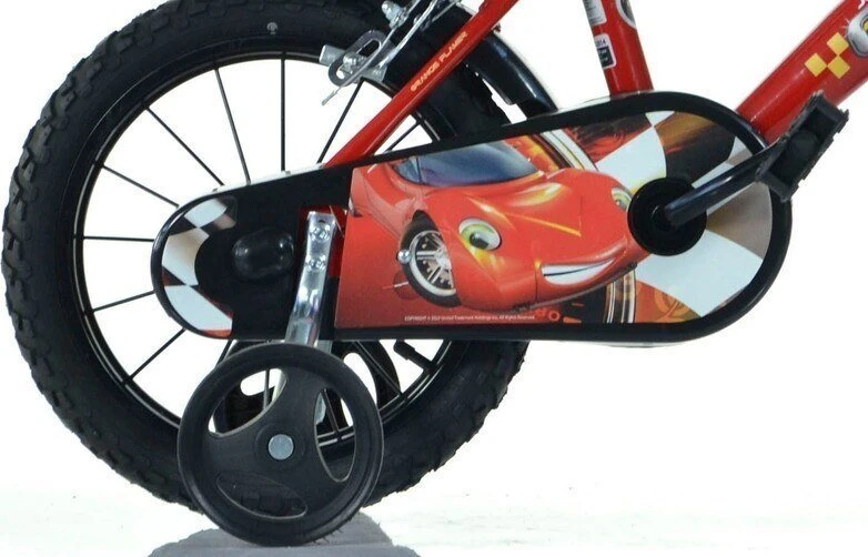 Kubisport Vaikiškas dviratukas 14 Cali Zygzak McQueen Cars Auta hamulec Dino Bikes (Kub_05-CSK5143K/CS3)