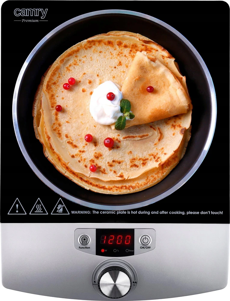 Kaitlentė Adler Camry Cooker Indukcija | CR 6515 | Degiklių / virimo zonų skaičius 1 | Juodas/Sidabrinis | Indukcija