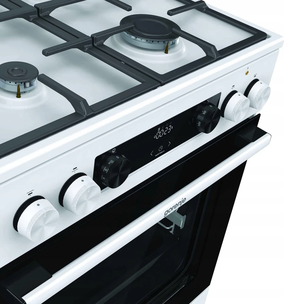 Dujinė viryklė su elektrine orkaite Gorenje GKS6C71WF (Pažeista pakuotė)