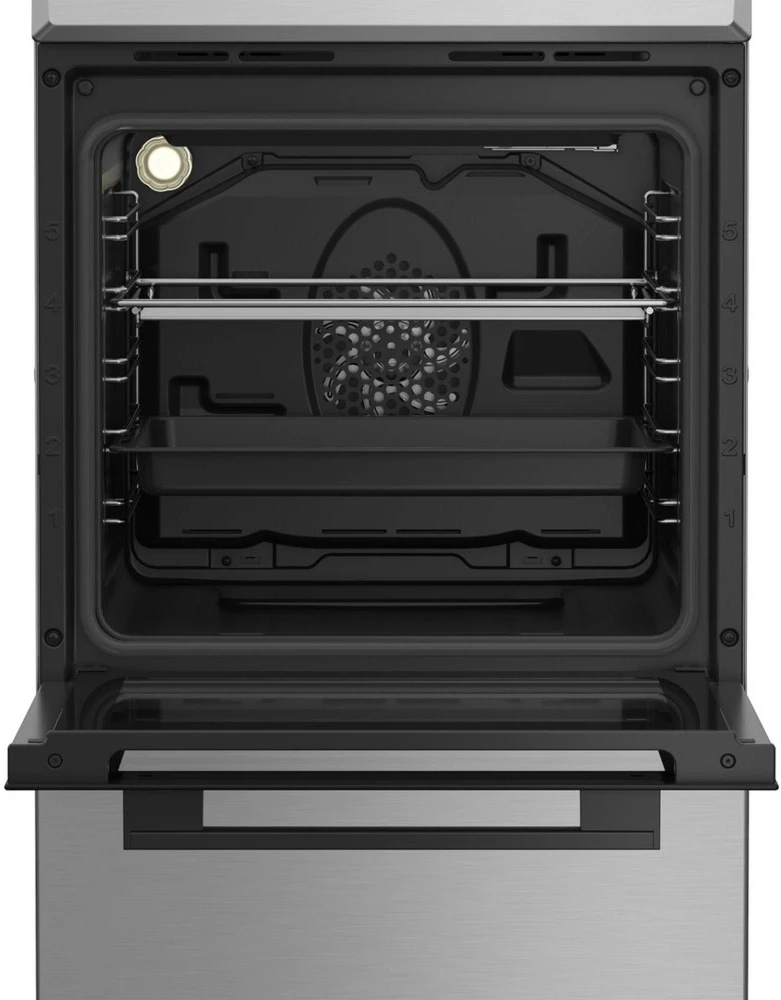 INDESIT viryklė | I5G5PMX | Dujinė kaitlentė | Elektrinė orkaitė | Nerūdijančio plieno | Plotis 50 cm | Grilis | Gylis 60 cm | 60 l