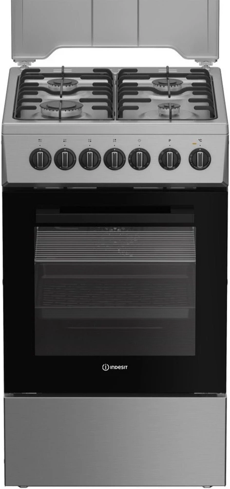 INDESIT viryklė | I5G5PMX | Dujinė kaitlentė | Elektrinė orkaitė | Nerūdijančio plieno | Plotis 50 cm | Grilis | Gylis 60 cm | 60 l