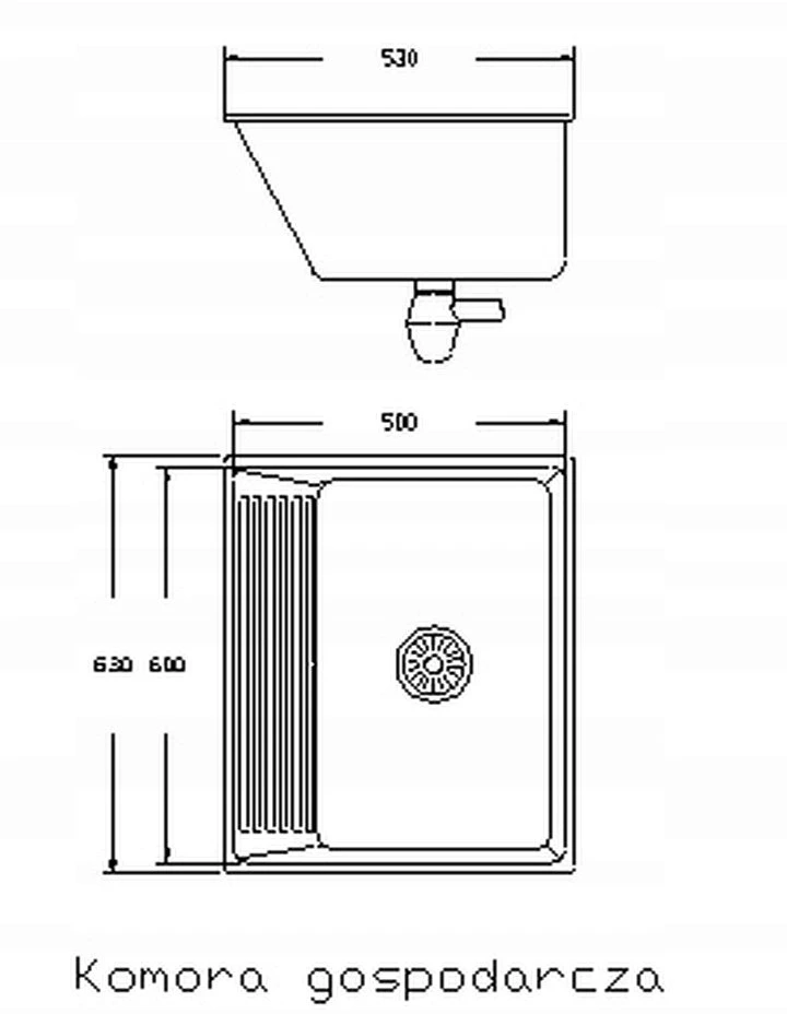 Plieninė ūkinė plautuvė Kuchinox EKO, SKE_090A, Inox