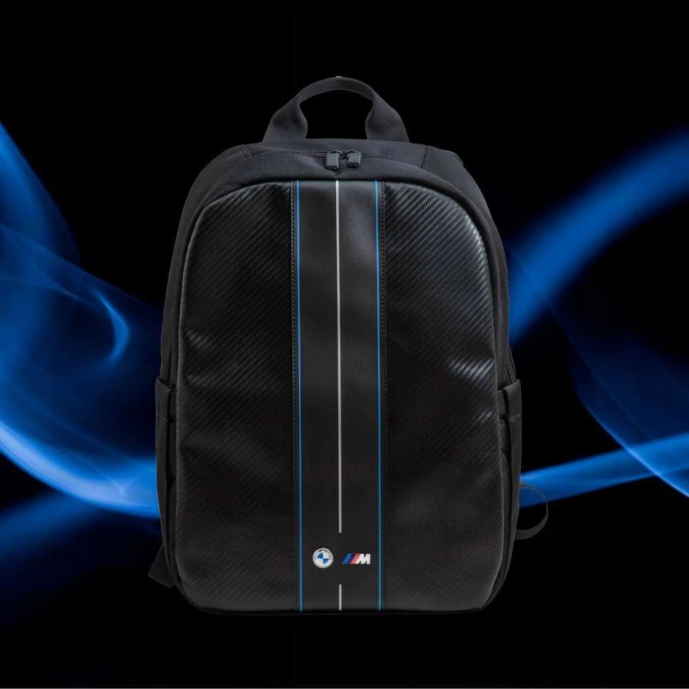 BMW Carbon Mėlyna Stripes – Backpack for 16 notebook juodas