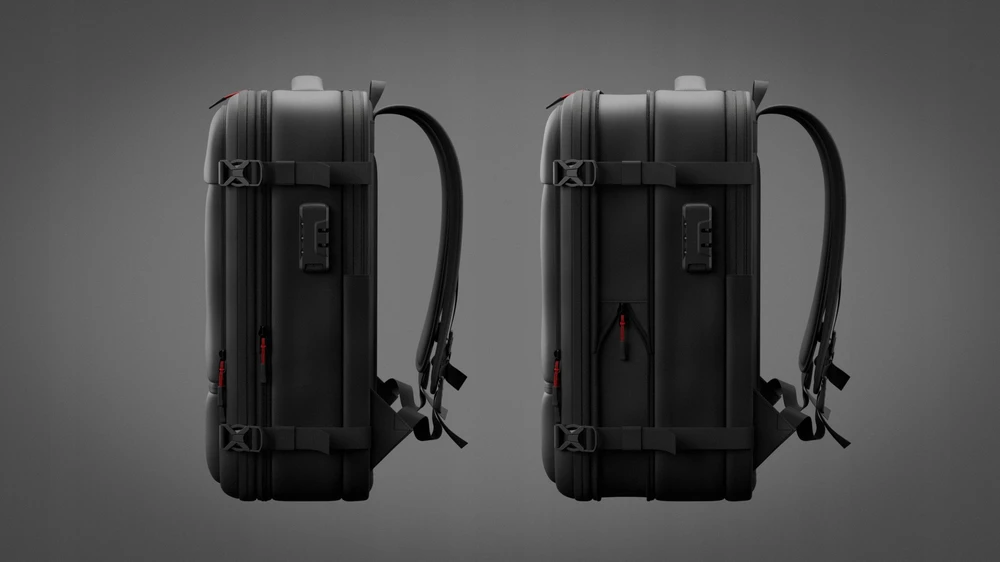 Daugiafunkcinė Diablo Chairs Backpack Air kuprinė, juodos spalvos