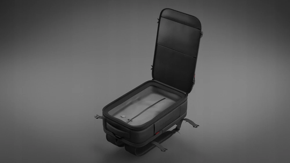 Daugiafunkcinė Diablo Chairs Backpack Air kuprinė, juodos spalvos