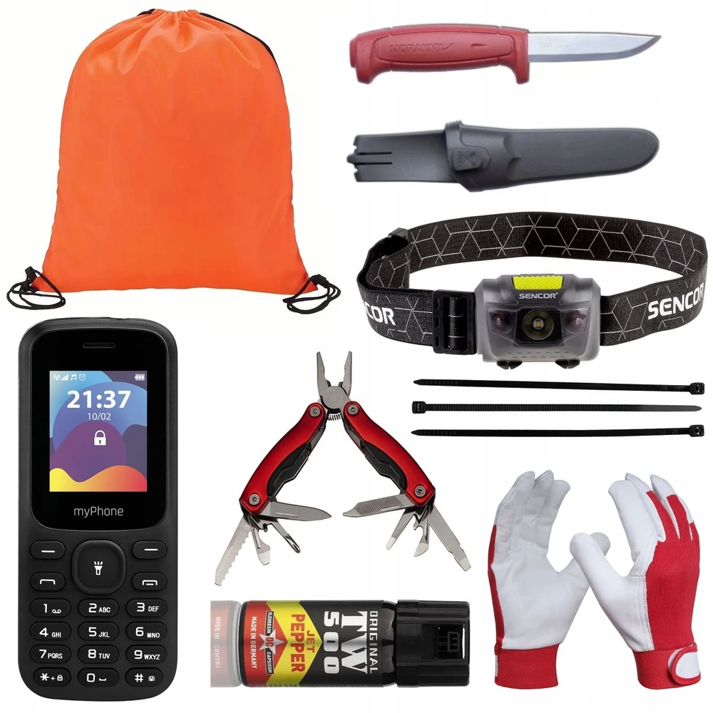 Turistinė kuprinė Kuprinė Ewakuacyjny + Wyposażenie ReadyPack X2 Rinkinys Palapinė Miegmaišis Jedzenie/ ReadyPack X2 Juodas