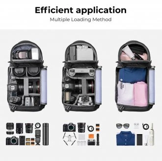 Fotoaparato Kuprinė - K&F Concept Beta Messenger 10L, Reguliuojama Diržas, Juoda