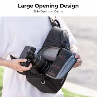 Fotoaparato Kuprinė - K&F Concept Beta Messenger 10L, Reguliuojama Diržas, Juoda
