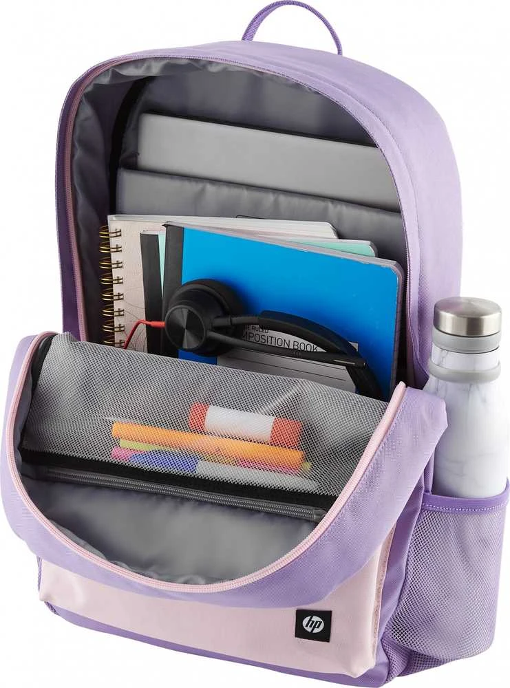 Hewlett Packard (HP) HP Campus 15.6 Backpack - 17 Liter Capacity - Lavender, Rožinė