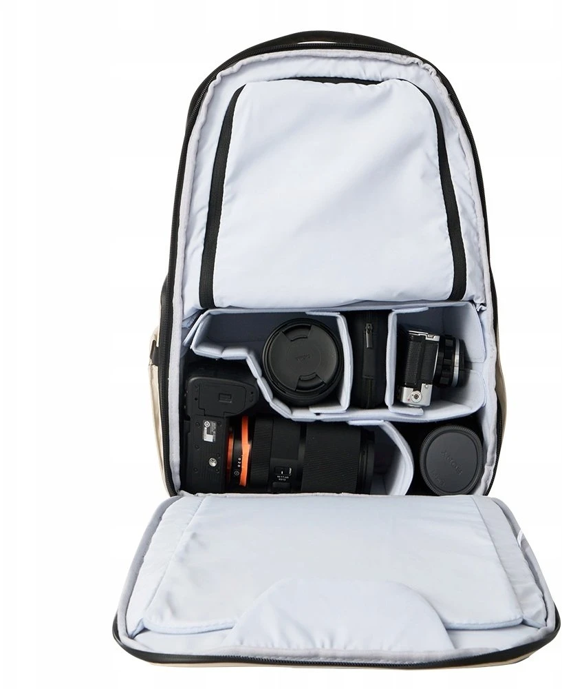 Kuprinė Kf Foto 25l neperšlampamas na aparat kamerę laptop dron K&f Kf13.300v1 smėlio spalva