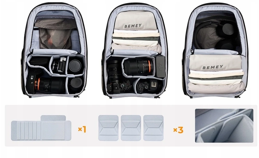 Kuprinė Kf Foto 25l neperšlampamas na aparat kamerę laptop dron K&f Kf13.300v1 smėlio spalva