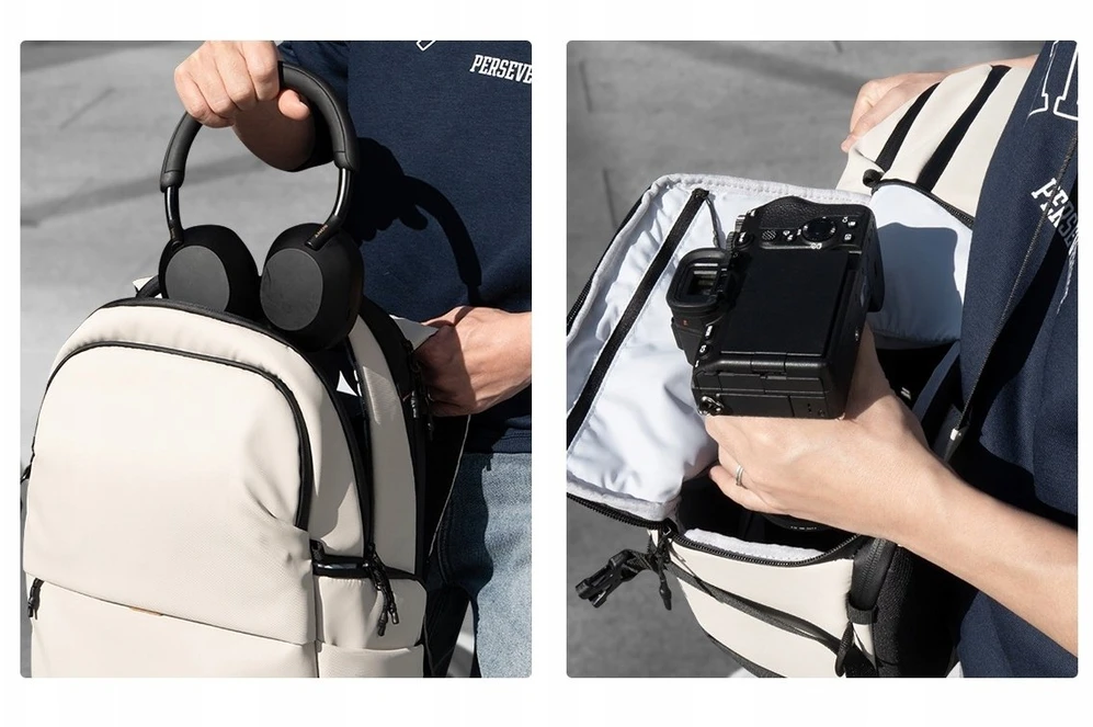 Kuprinė Kf Foto 25l neperšlampamas na aparat kamerę laptop dron K&f Kf13.300v1 smėlio spalva